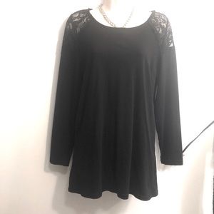 SPLASH - black long sleeve top